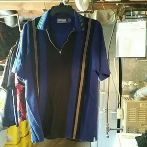 Vintage blue santana men's Polo shirt